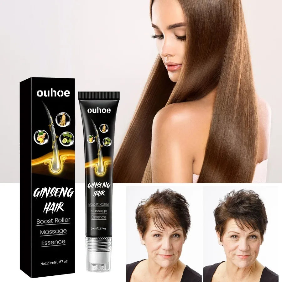 OUHOE Ginseng Massage Essence Moisturizes Scalp Strengthens Hair Prevents Loss Hair Care Essence