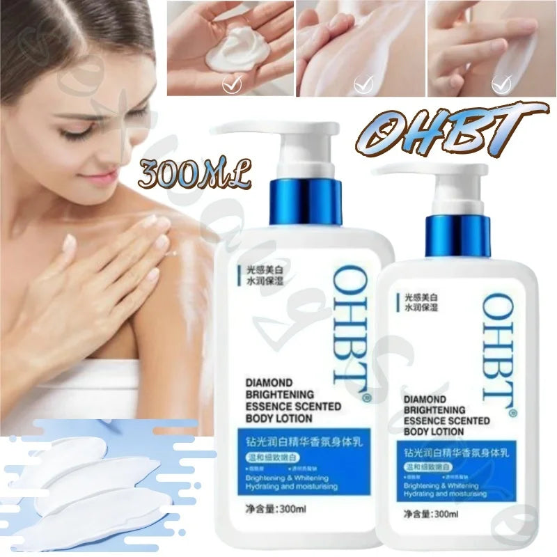 300g OHBT body lotion nourishes and cares for the skin to improve acne, rough and dry skin texture is refreshing and not greasy