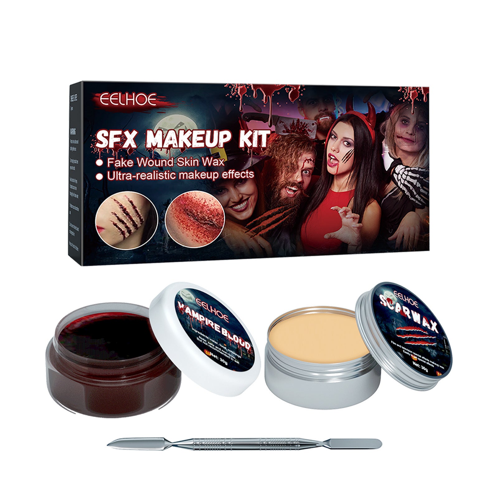 Household Halloween Skin Wax Plasma Makeup Set
