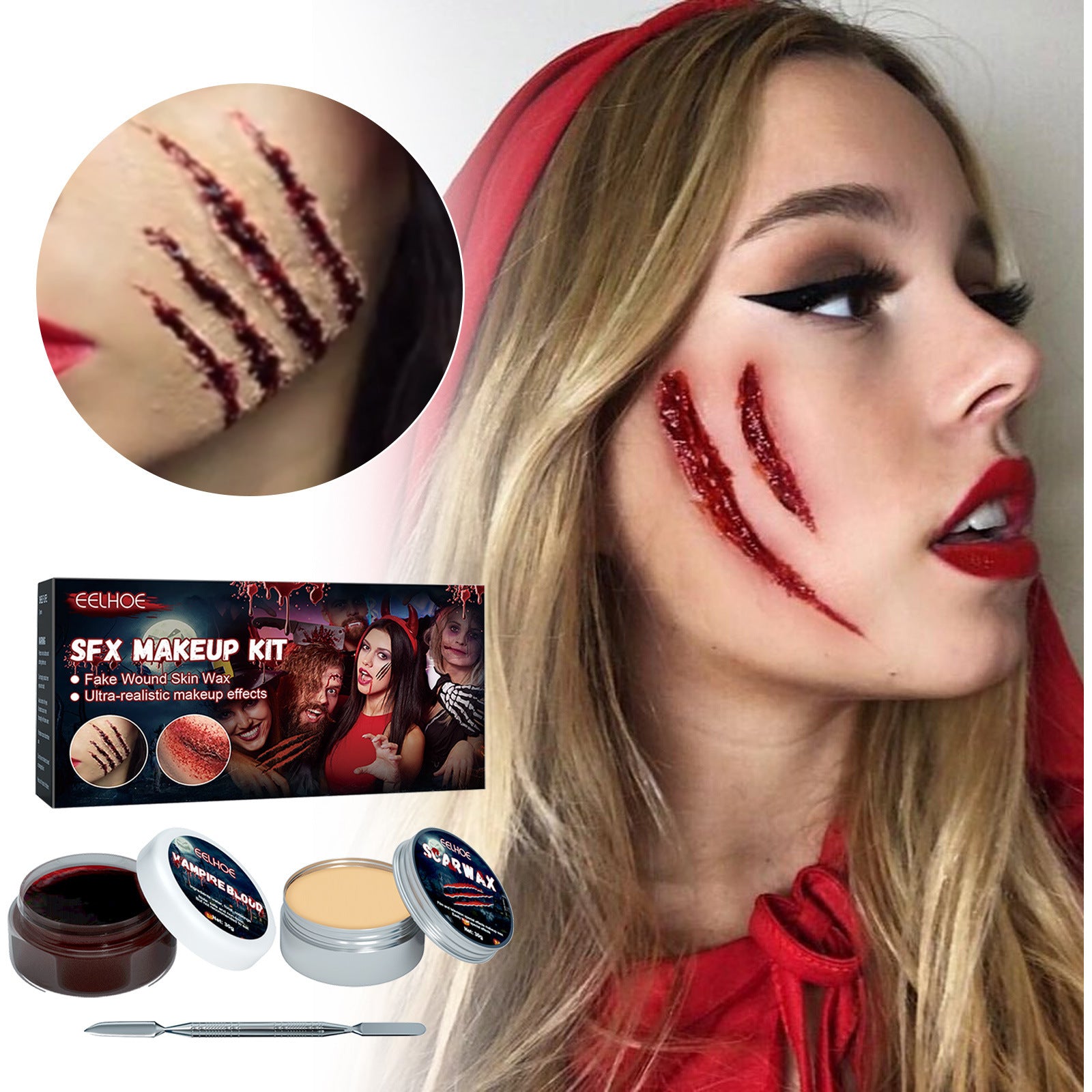 Household Halloween Skin Wax Plasma Makeup Set
