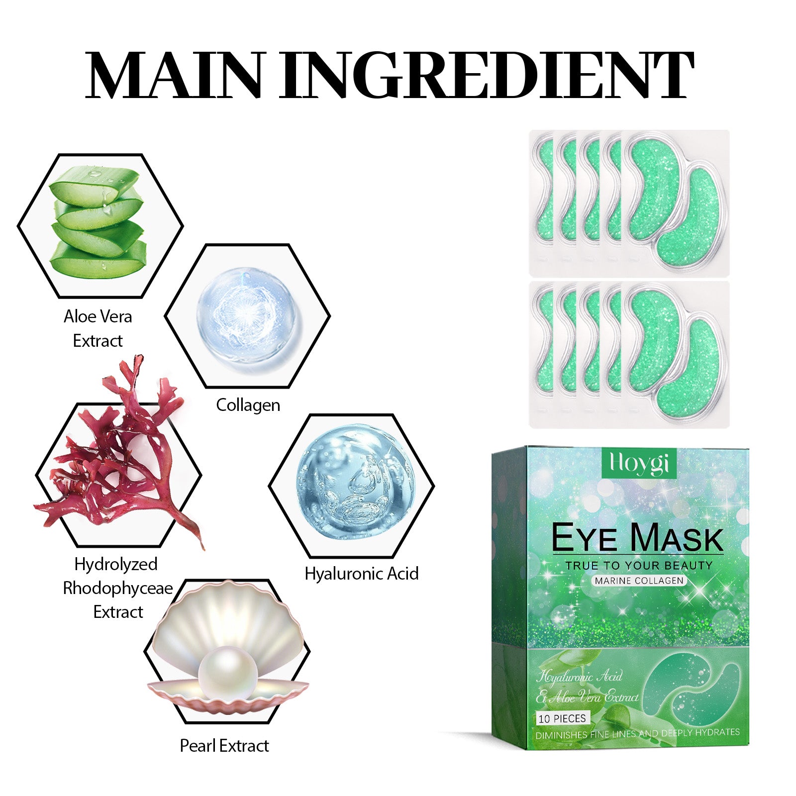 Aloe Vera Eye Gel Patch Reduces Fine Lines Under Eyes, Dark Circles Under Eyes, Firming Eyes, Anti-Wrinkle And Moisturizing Eye Patch