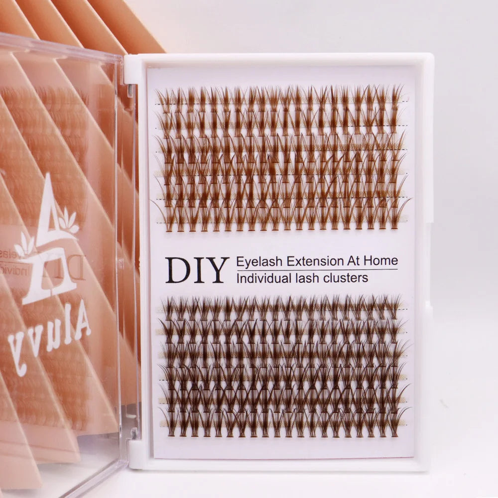 Brown Mix Colored Individual Lashes Colored Cluster False Lashes Supplies for Eyelash Extensions Halloween Makeup Products