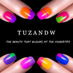 Coffin Press on Nails Medium Length Fake Nails Artificial False Nails with Blue Marble & Sequins Designs Glossy Acrylic Nails Nude Full Cover Glue on Nails for Women 24 Pcs