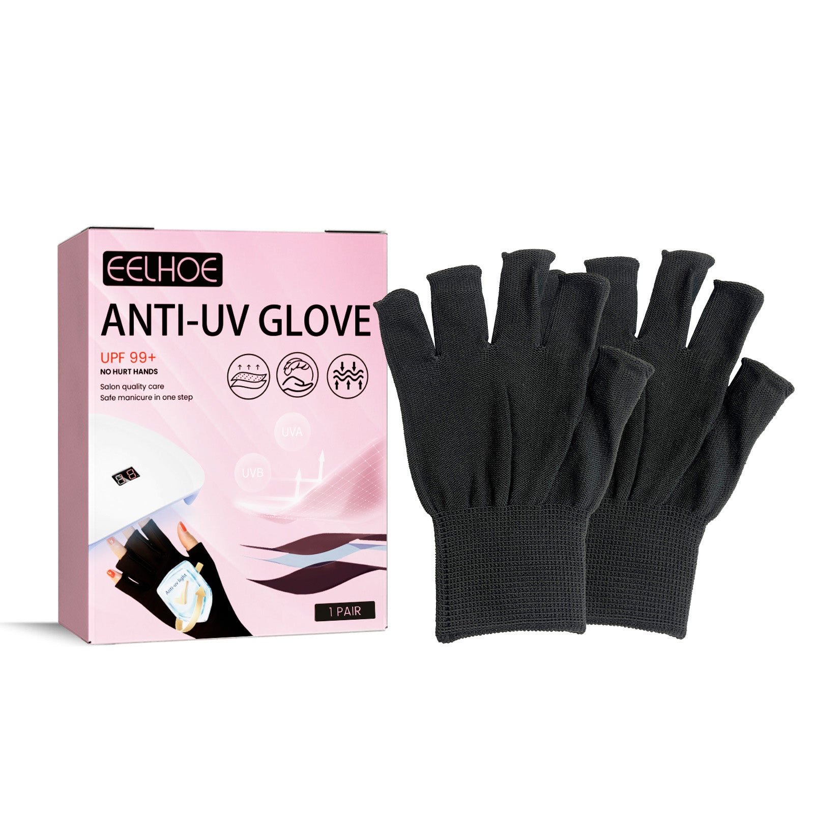 Anti-UV Glove, Anti-Suntan Hand Baking Lamp Blocking Gloves For Nail Lighting