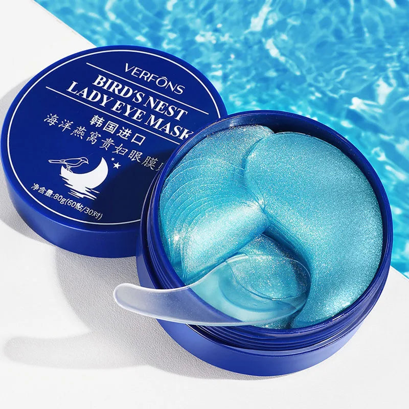 60Pcs Caviar Crystal Collagen Gold Eye Mask anti Dark Circles Moisturizing Firming Eye Bags Women Skin Care Eye Patches