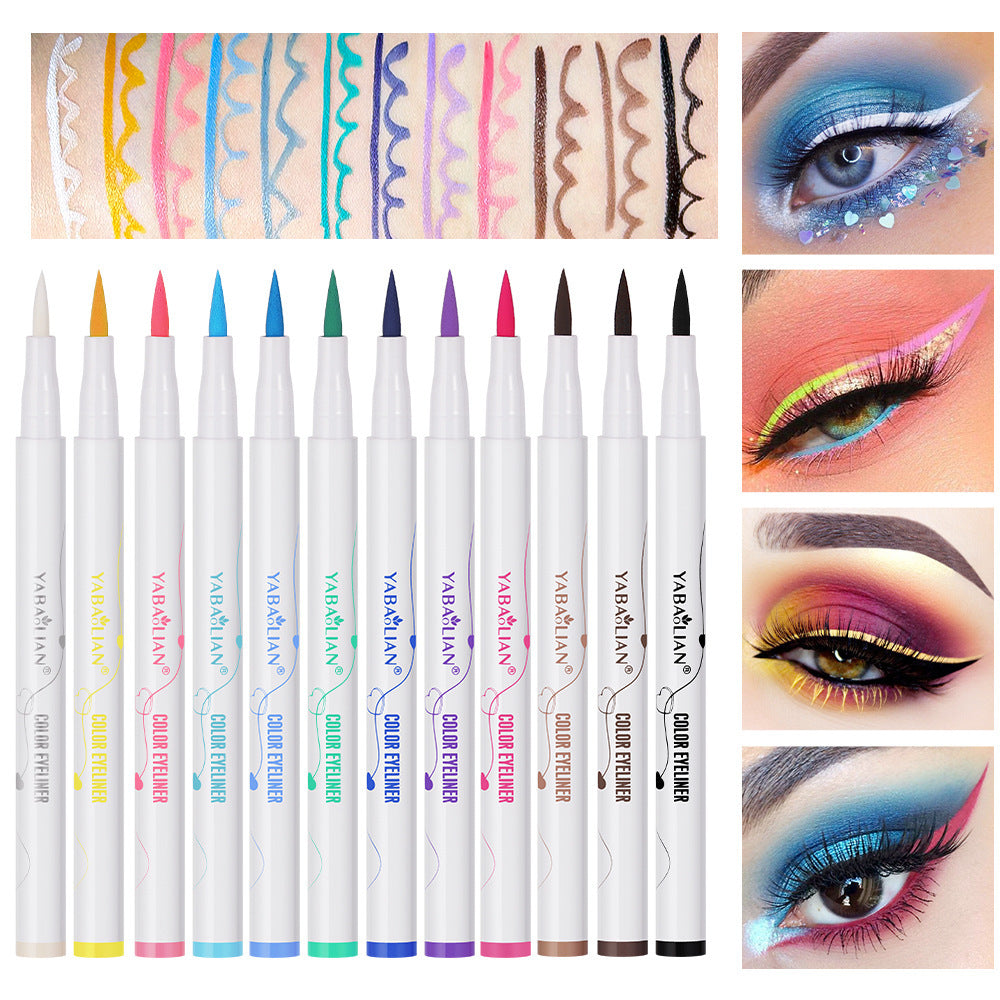 Color Eyeliner Not Easy To Smudge Waterproof Thin Heel