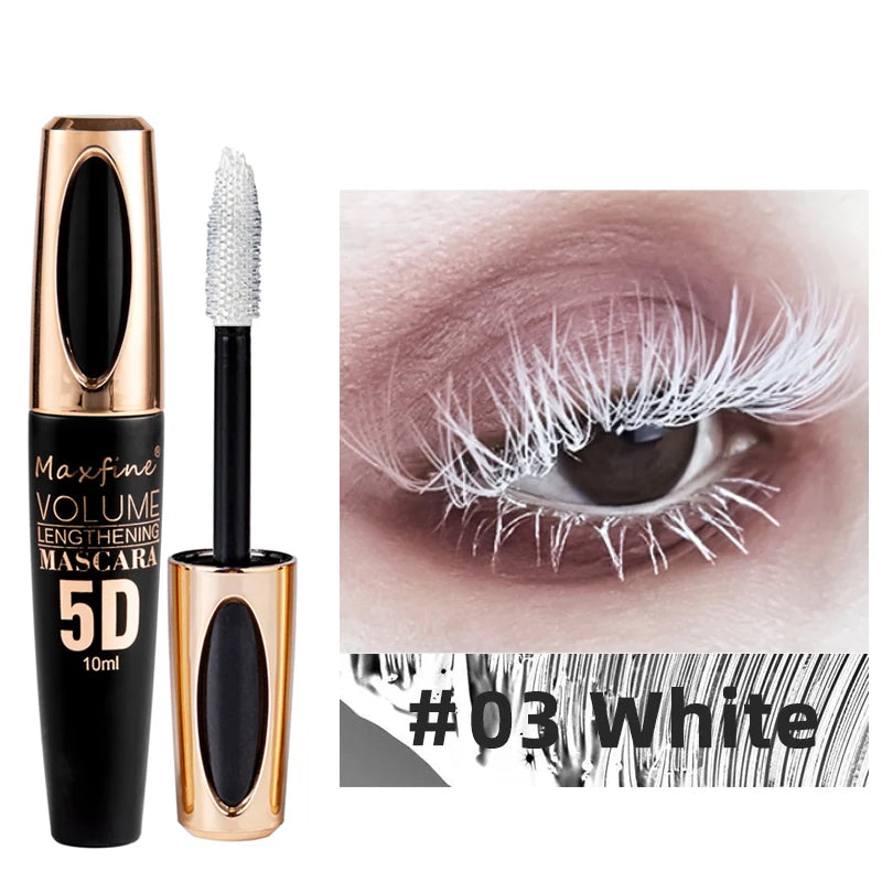 5D Silk Mascara with Big Eyes, Strong and Lasting Black Content and Length, Waterproof and Non-Caking, and Prolonged Mascara.