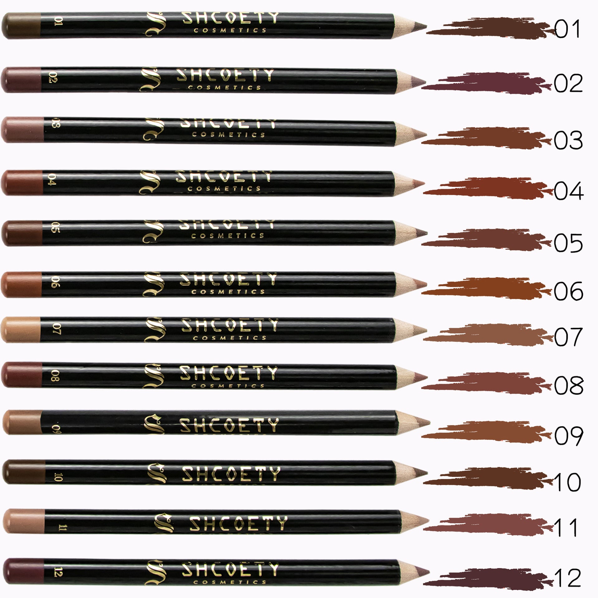 12 Colors Matte Lip Liner Suit Nude