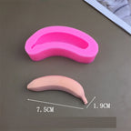 A 3D banana mousse cake with jelly pudding baked and decorated using silicone molds