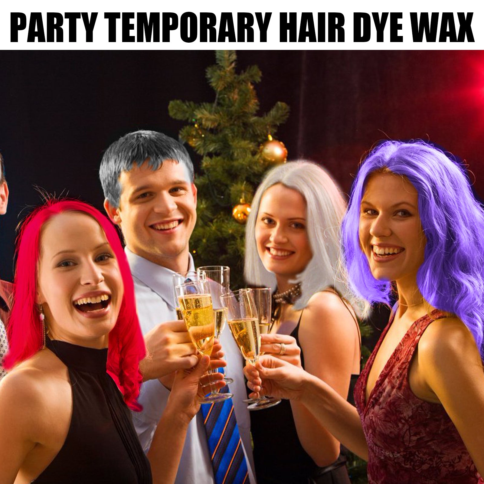 Temporary Party Wax Set, Halloween Party Temporary Convenient Hair Easy To Color And Wash