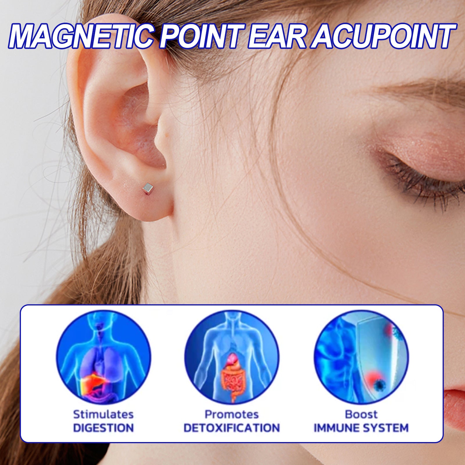 Magnetic Point Ear Acupoint lymphatic Cleansing Pads, Relieve Lymphatic Swelling Body Sculpting Body Care Ear Point Patch