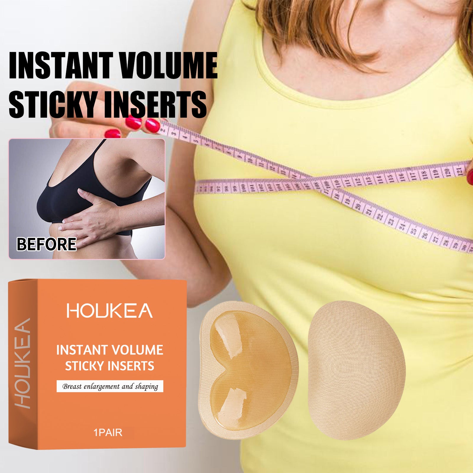 Instant Volum Esticky Inserts, Firming, Plump And Full Chest Pad Lifts Women's Breasts Firm And Prevents Sagging