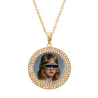 Multicolored diamond necklace Print your picture or logo