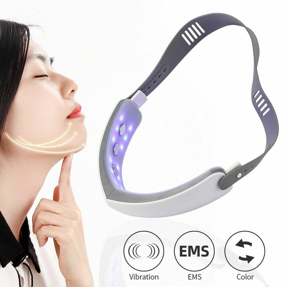 Electric V-Face Lift Red Blue Light Vibration Massage Skin Lifting Beauty Device