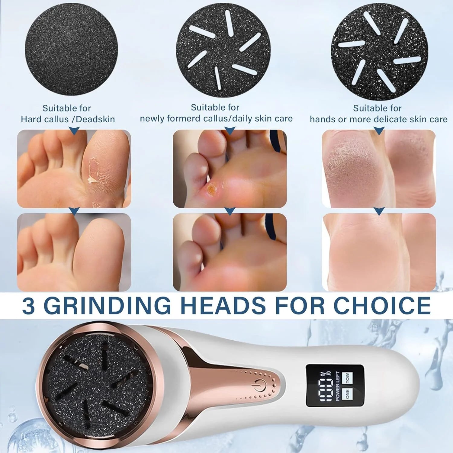 Electric Callus Remover for Feet – Rechargeable Foot File & Pedicure Tools for Feet, Includes 10-In-1 Pedicure Kit