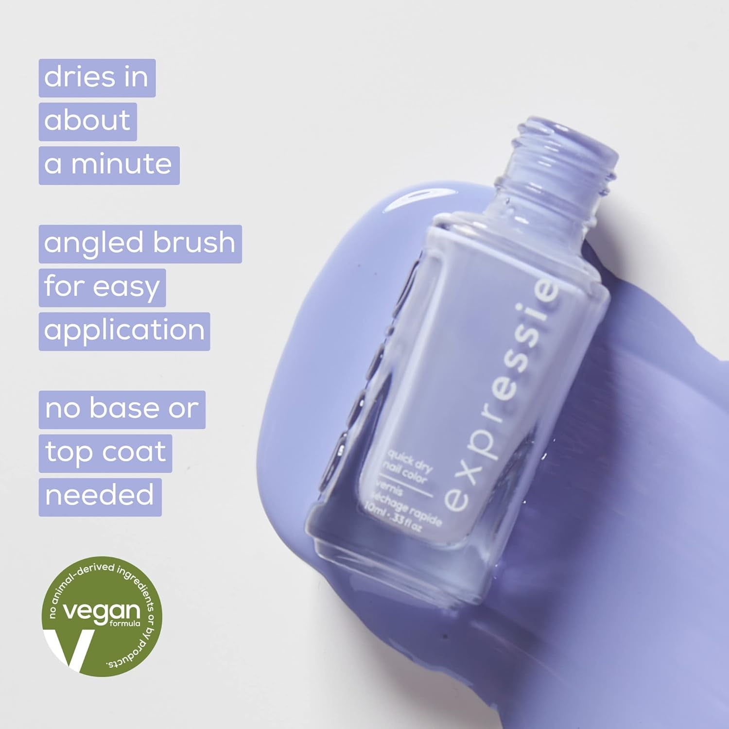 Expr, Quick-Dry Nail Polish, 8-Free Vegan, Deep Burgundy, Not so Low-Key, 0.33 Fl Oz