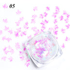 Gradient Maple Leaf Nail Sequins