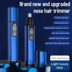 Portable LED Display Nose Hair Remover Electric Nose Hair Trimmer USB Charging Safety Face Hair Cleaning Care Kit