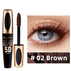 5D Silk Mascara with Big Eyes, Strong and Lasting Black Content and Length, Waterproof and Non-Caking, and Prolonged Mascara.