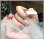 Milk Tea Crystal Stone Cat Eye Nail Polish