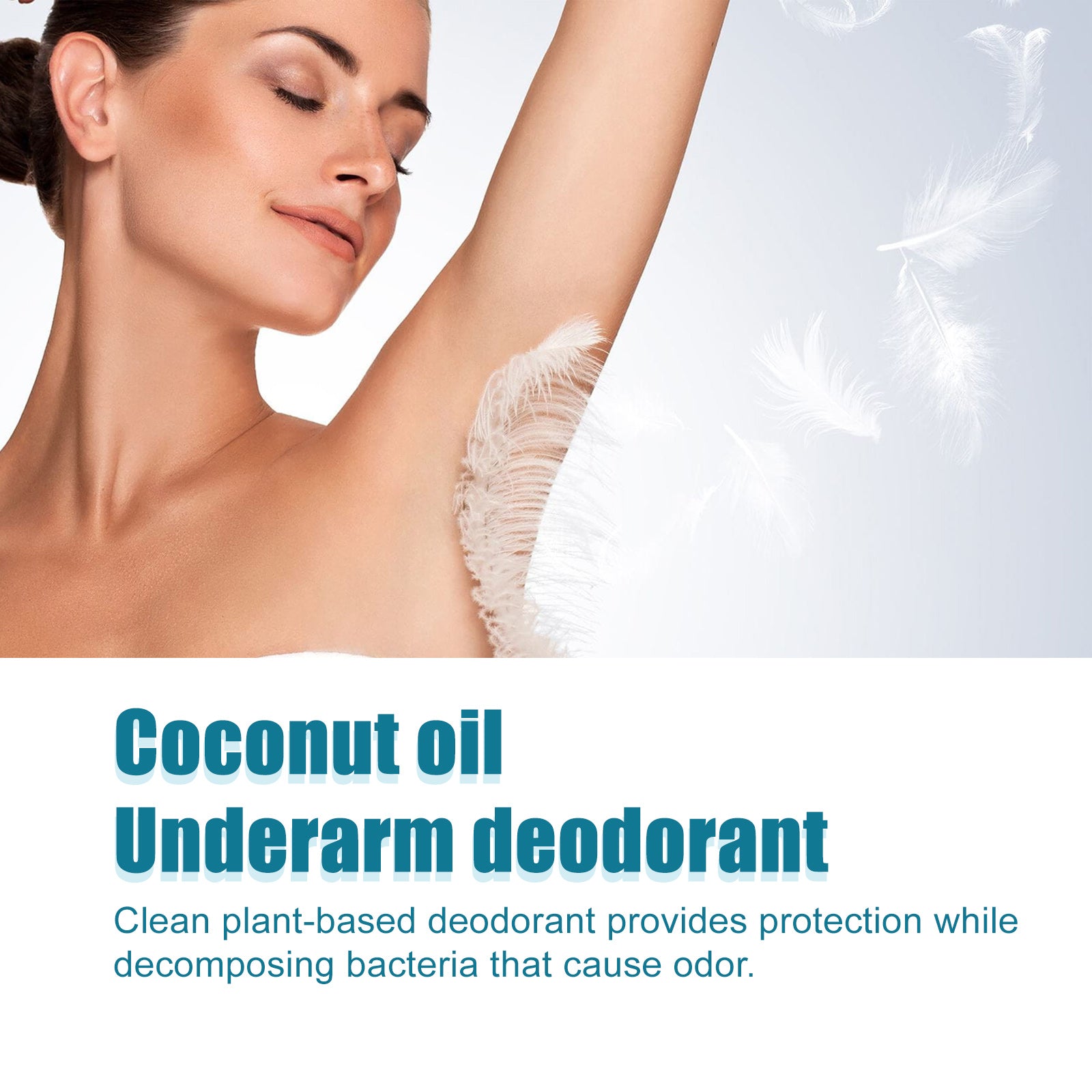 Coconut Oil Underarm Deodorant, Lighten Underarm Odor Refreshing And Fragrance Antiperspirant Cream