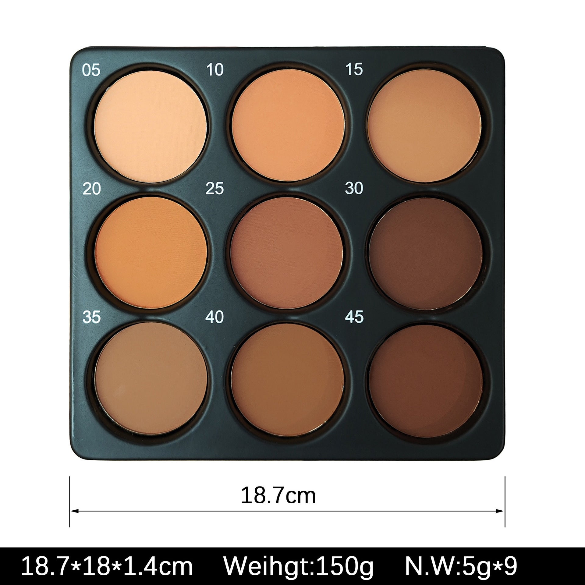 9 Colors Dark Matte Waterproof Long-lasting Natural Makeup Palette