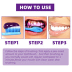 Purple Brightening White Toothpaste, Cleaning Stains Fresh Breath Brightening And Whitening Teeth Toothpaste