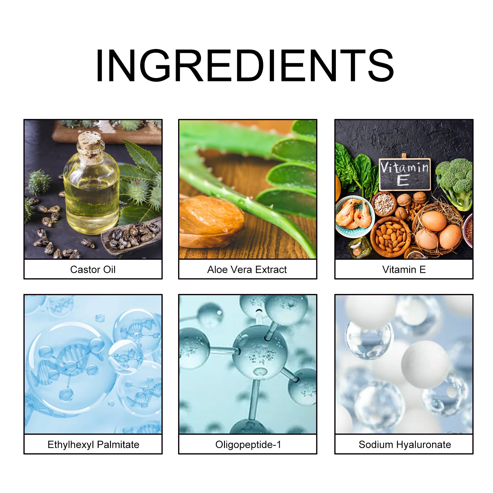 Castor Oil Mascara, Thickening & Moisturizing Natural Long Jet Black Curling Mild Mascara