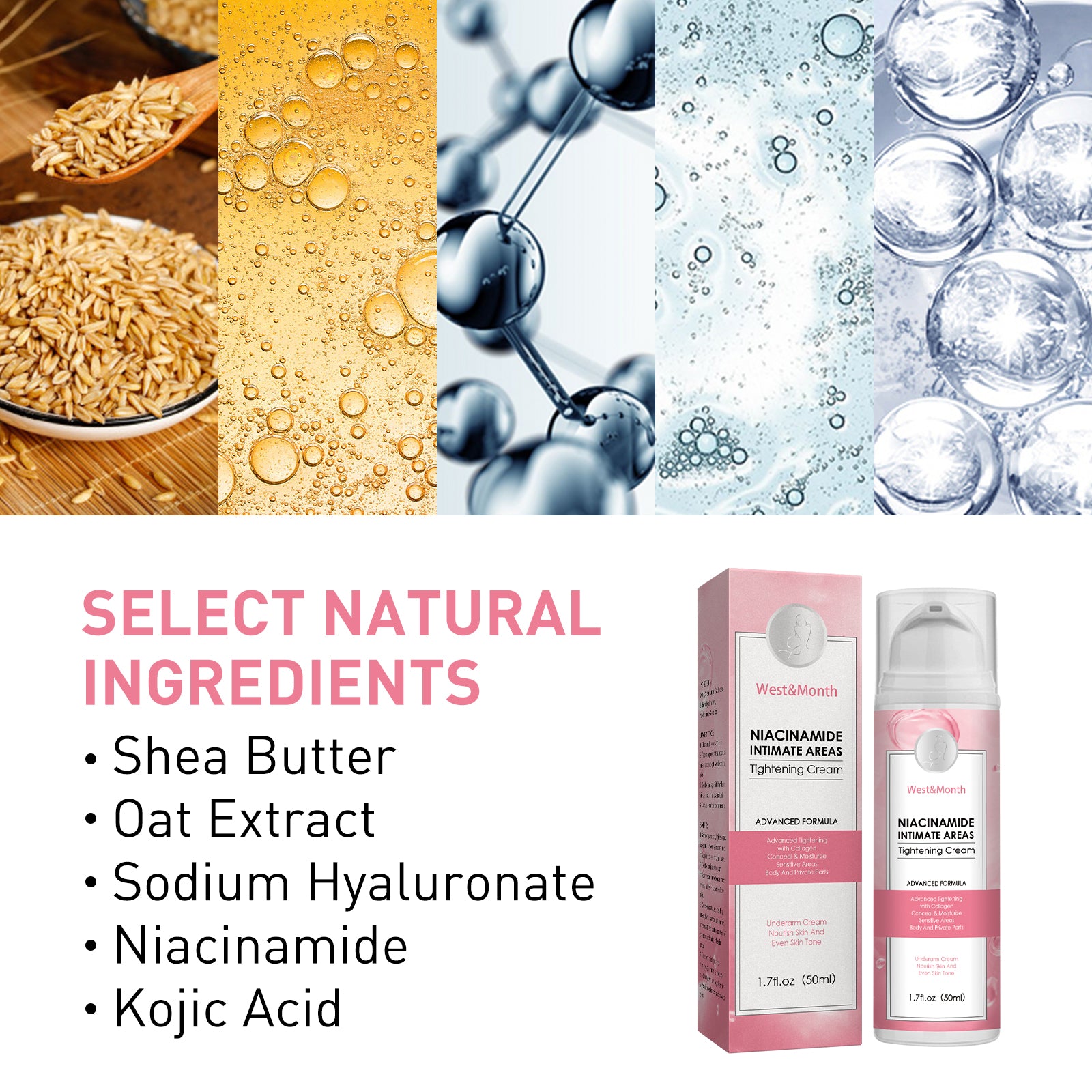 Niacinamide Intimate Areas Tightening Cream, Fade Dark Skin Even Skin Tone Beauty Skin Whiten Cream