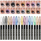 16 Colors Pearlescent Eyeliner, Color Glitter Waterproof Long-Lasting Eye Makeup Non-Smudge Eyeliner