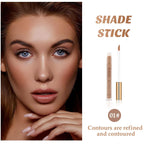 Cream Contour Stick Liquid Bronzer and Highlighter Face Makeup, Highlighting&Contouring Pen Creamy Concealer Highlight Stick, Easy to Create a Natural Matte Finishing, Available in 3 Types