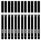 12 Piece White And Black Eyeliner Pencil Set  For Eyebrows, Eyeshadow And Lips. Includes Sharpener. Waterproof , Long-lasting