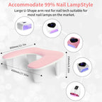 Arm Rest for Nails Tech,U Shaped Soft PU Leather Nail Arm Rest,Ergonomic Slope Angle Hand Rest for Nails Tech,Professional Salon Manicure Arm Rest Cushion., Pink