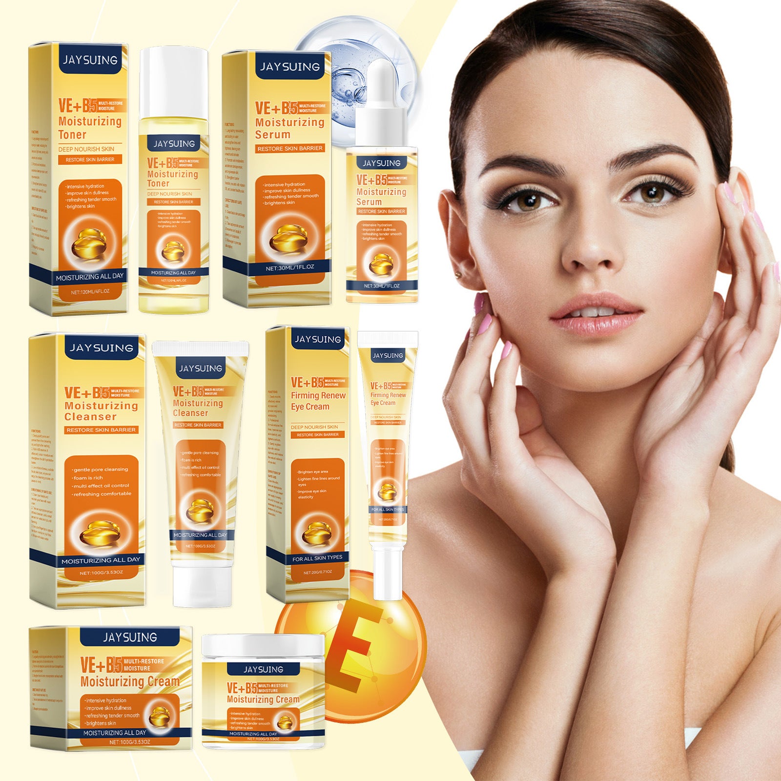 Vitamin B5 Nourishing Skin Care Series Daily Care Gentle Moisturizing Soothing Facial Skin