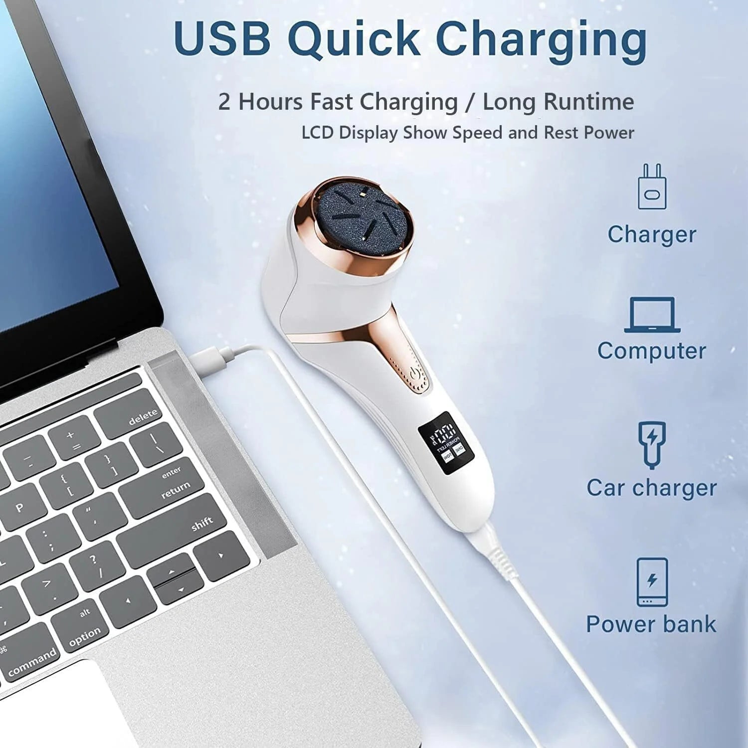 Electric Callus Remover for Feet – Rechargeable Foot File & Pedicure Tools for Feet, Includes 10-In-1 Pedicure Kit