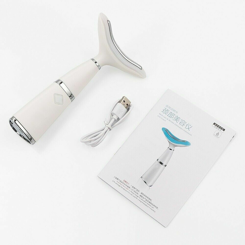 LED Neck Care Wrinkles Reduce Double Chin Removal Skin Tighten Lifting Massager