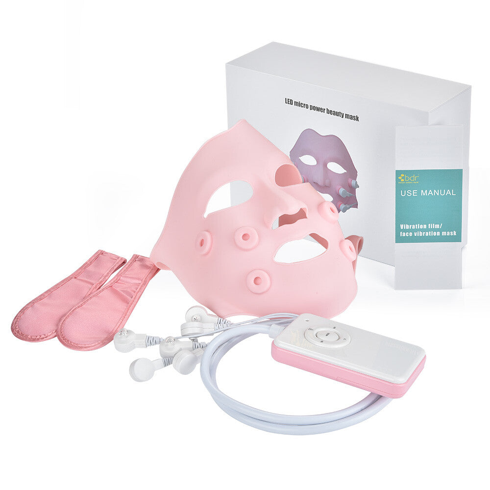 Red LED Light Photon Therapy Vibration Soft Gel Face Mask Massager anti Wrinkles