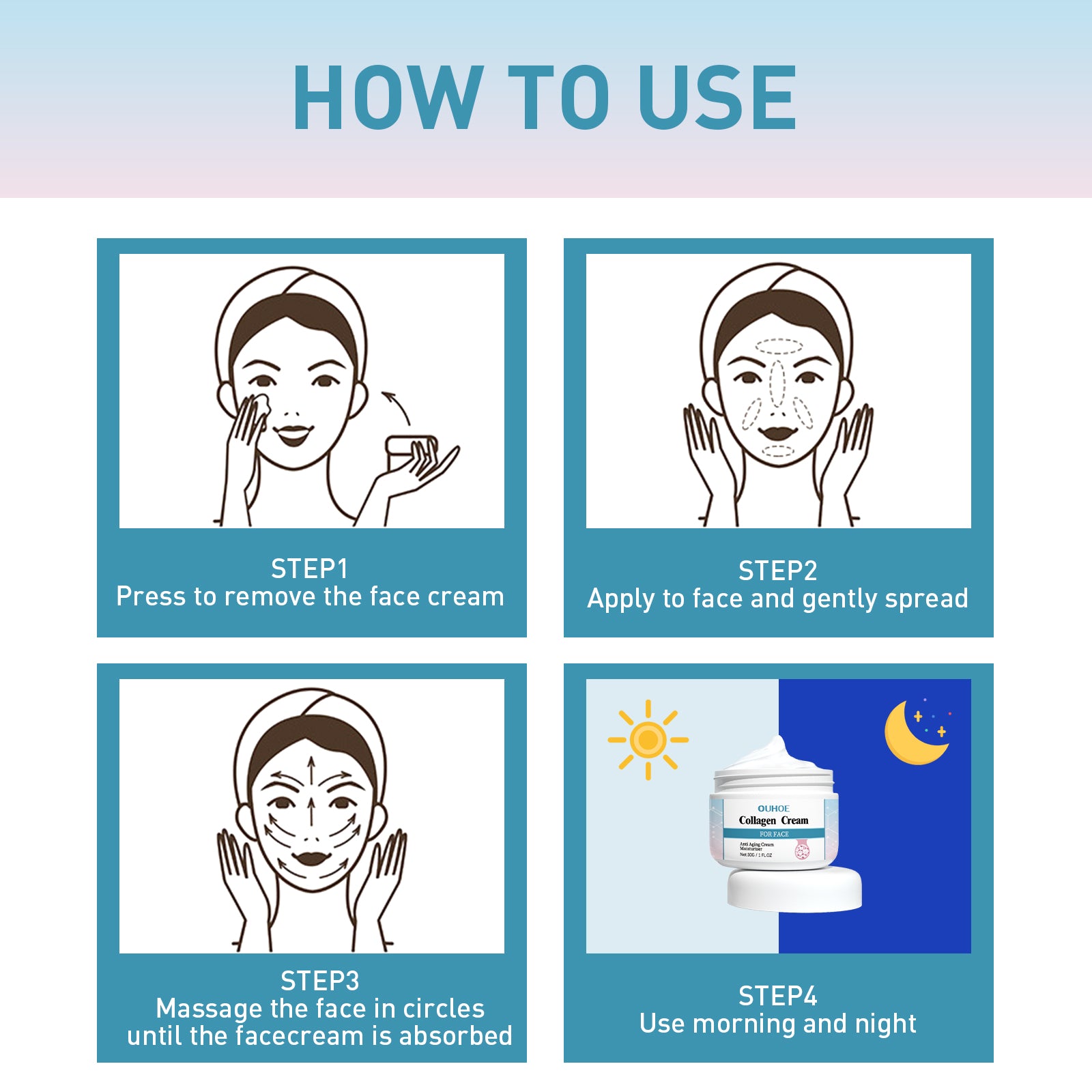 Collagen Anti-Wrinkle Cream, Moisturizes Tightens Tender Skin And Anti-aging Face Cream