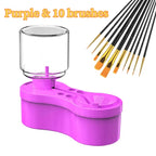 New Paint Brush Cleaner with Drain Button Automatic Water Circulation Paint Brush Cleaning Machine Cleaning Bucket Art Tools