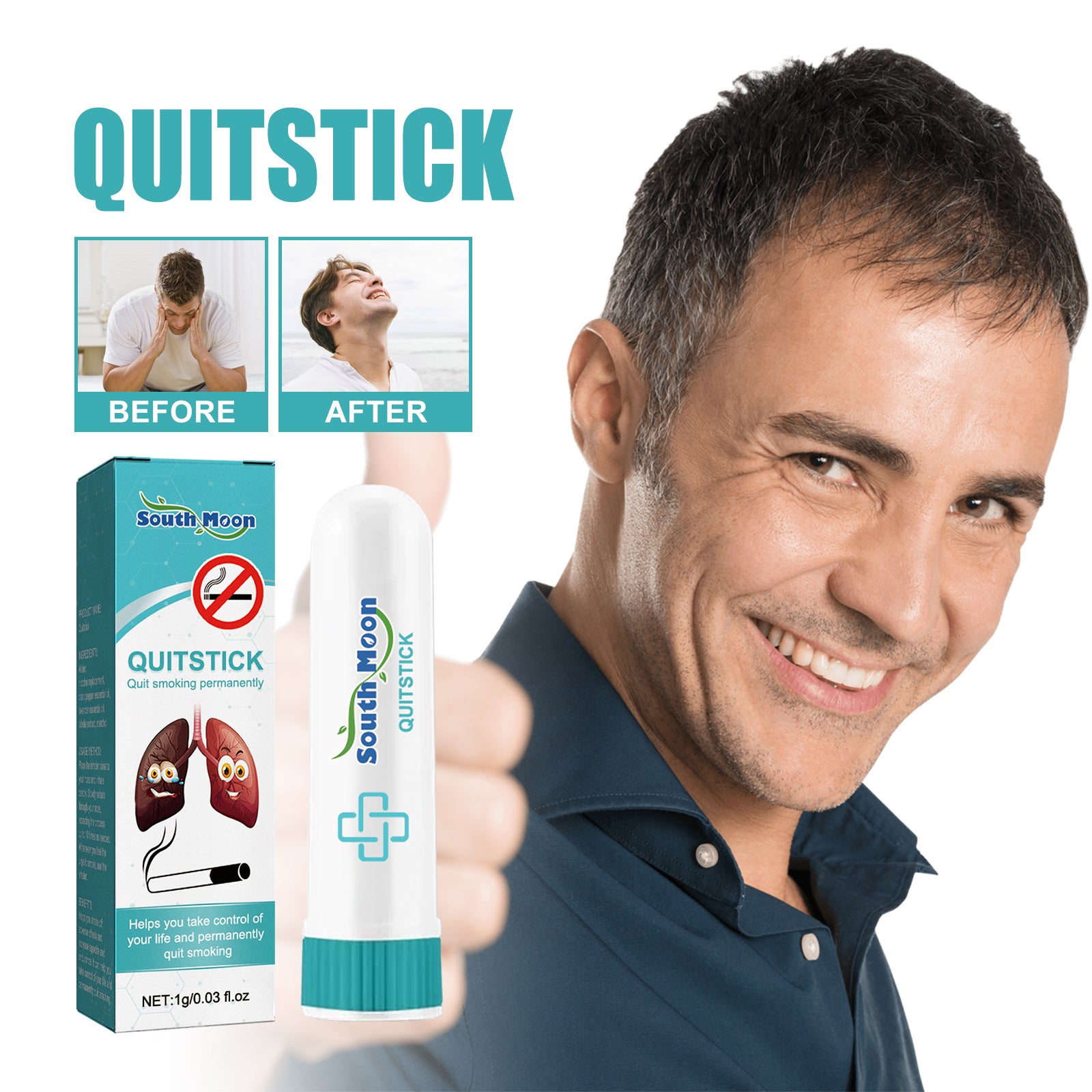 Quit Stick, Relieve Nasal Congestion And Discomfort Nasal Cleaning Repair Body Care Stick