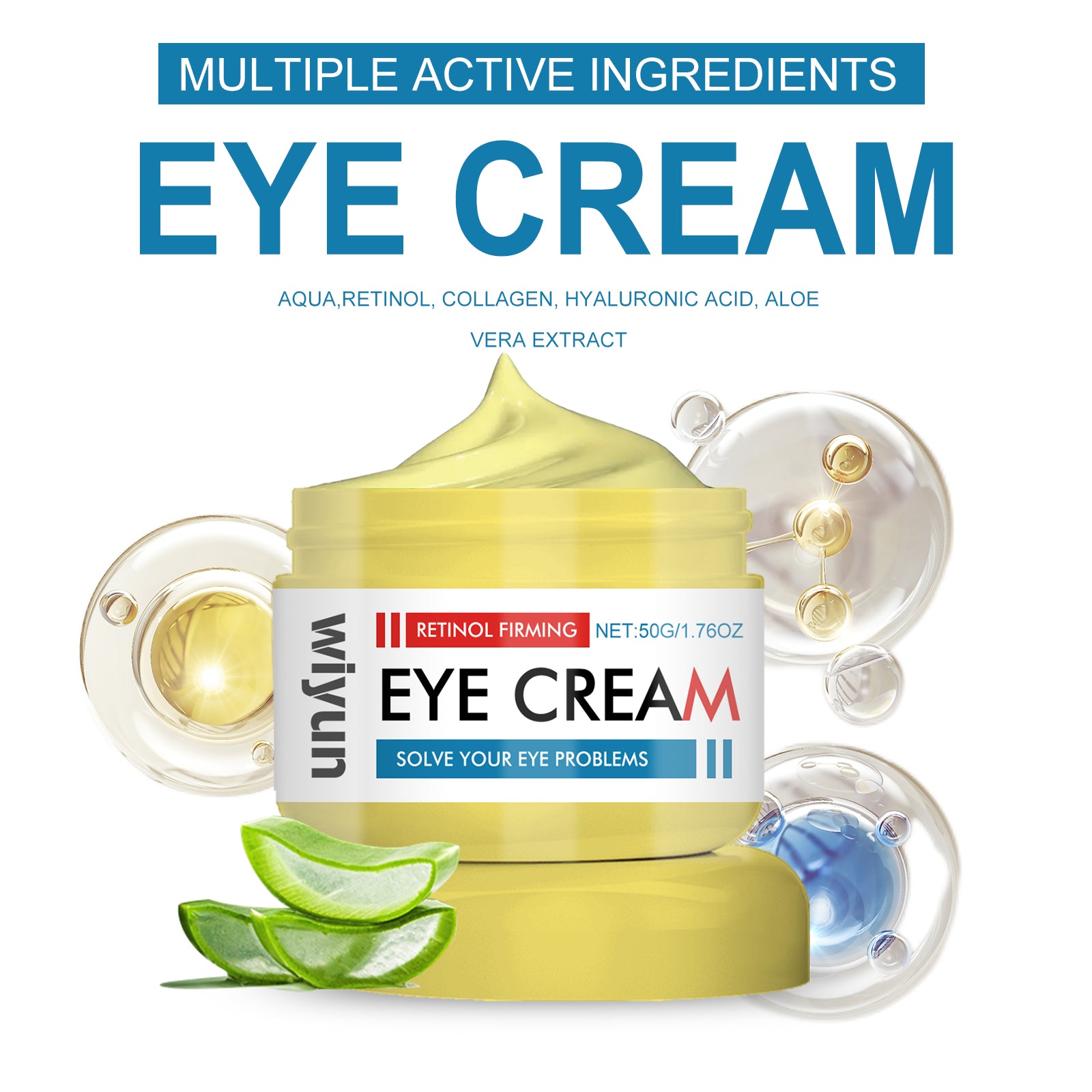 Eye Cream, Lighten The Fine Lines Of The Circles And Bags Under The Eyes Moisturizing Firming And Easy Absorption Overnight Eye Cream