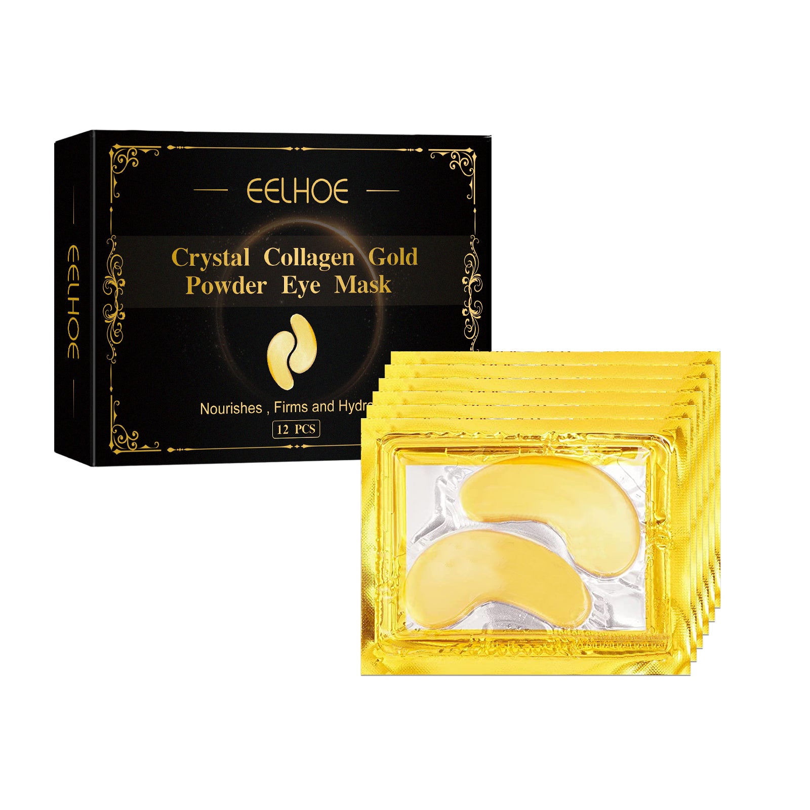 Collagen Gold Eye Mask Firming Eye Pattern Patch Overnight Dark Circles Under Eye Elastic Repair