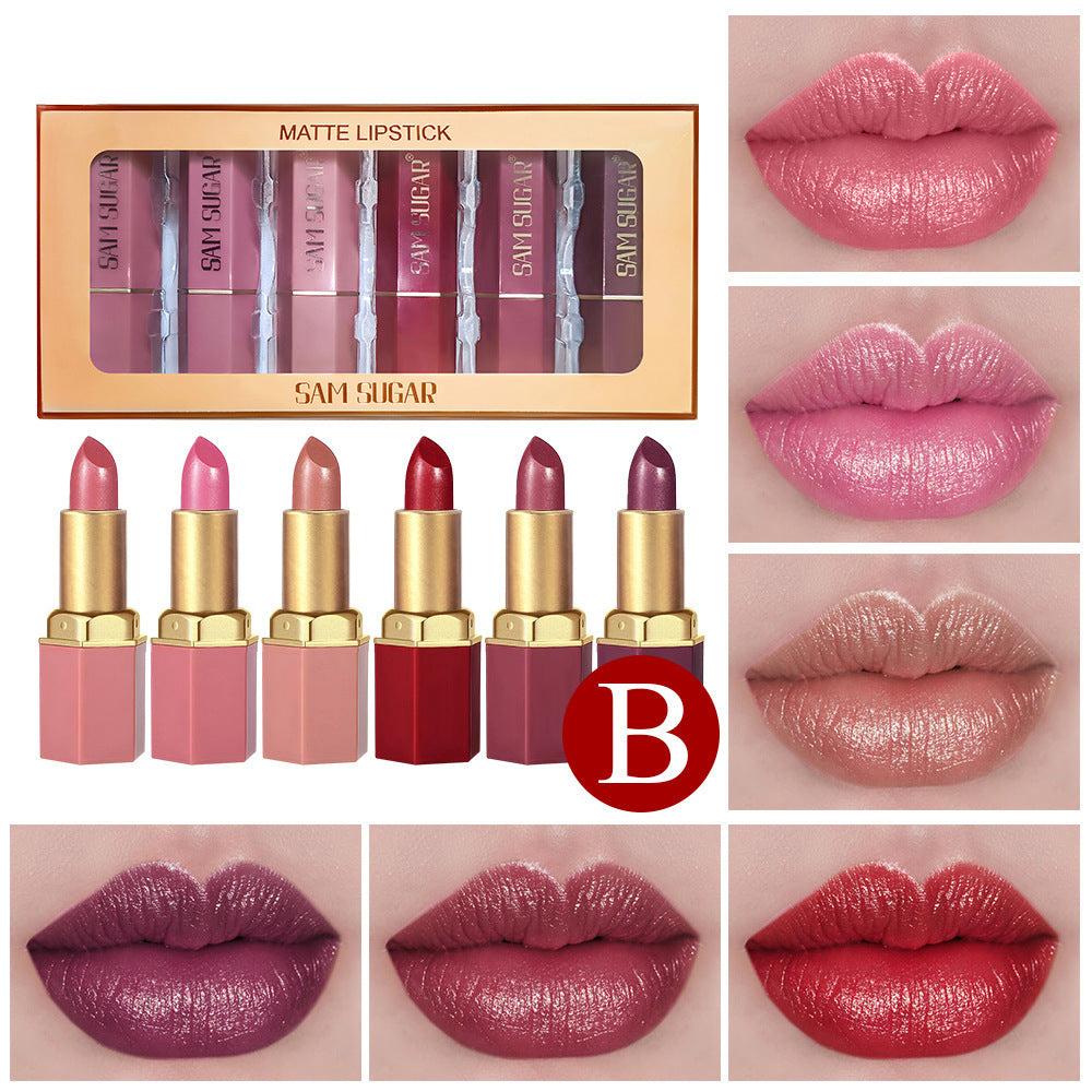 6-piece Lipstick Pearl Velvet Lipstick Set