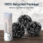 Loofah Sponge, 3 Pack Shower Loofah for Men and Women, Body Scrubber Loofa Set of 3 Classic Black & White Edge, Bath Sponge 60G/Pcs