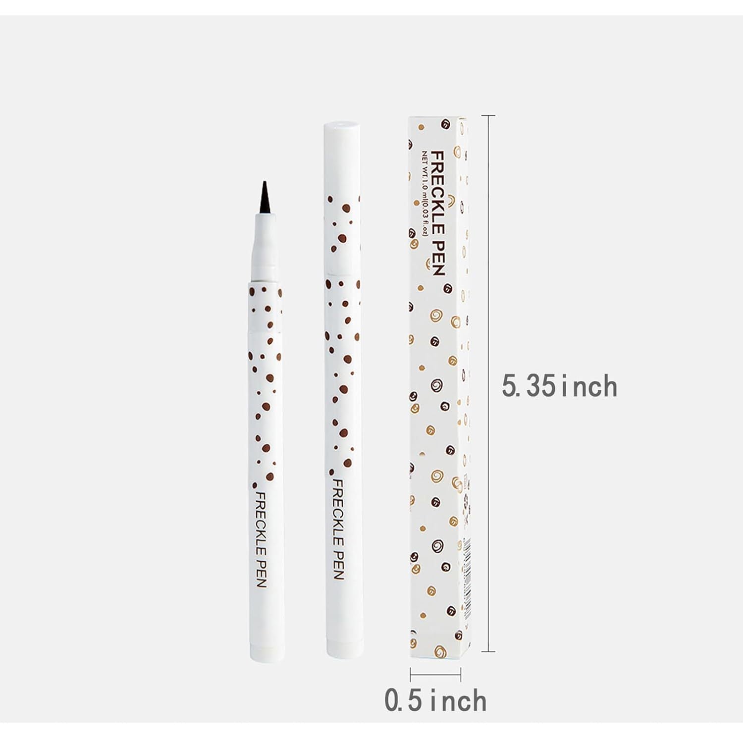 Dark Brown Freckle Pen - Waterproof, Long-lasting Cosmetic Marker For Natural Freckles. Precision Tip For Face & Body. Daily Or Special Occasion Use.