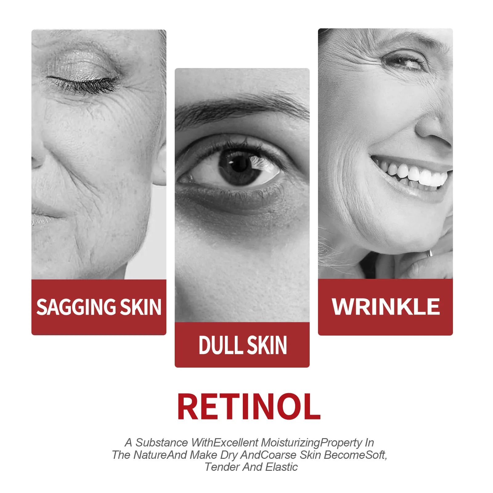Retinol anti Aging Face Cream Collagen Hyaluronic Acid Moisturizing Skin Cream Wrinkles Removal Skin Care Products 30G