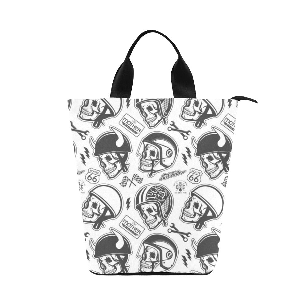 Nylon Cylinder Lunch Bag (Black)(Model 1670)