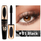 5D Silk Mascara with Big Eyes, Strong and Lasting Black Content and Length, Waterproof and Non-Caking, and Prolonged Mascara.
