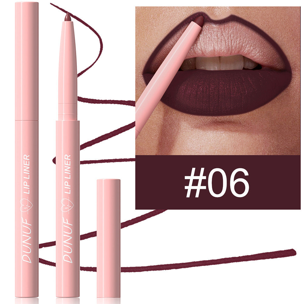 12 Colors Easy To Color Velvet Matte Lip Liner