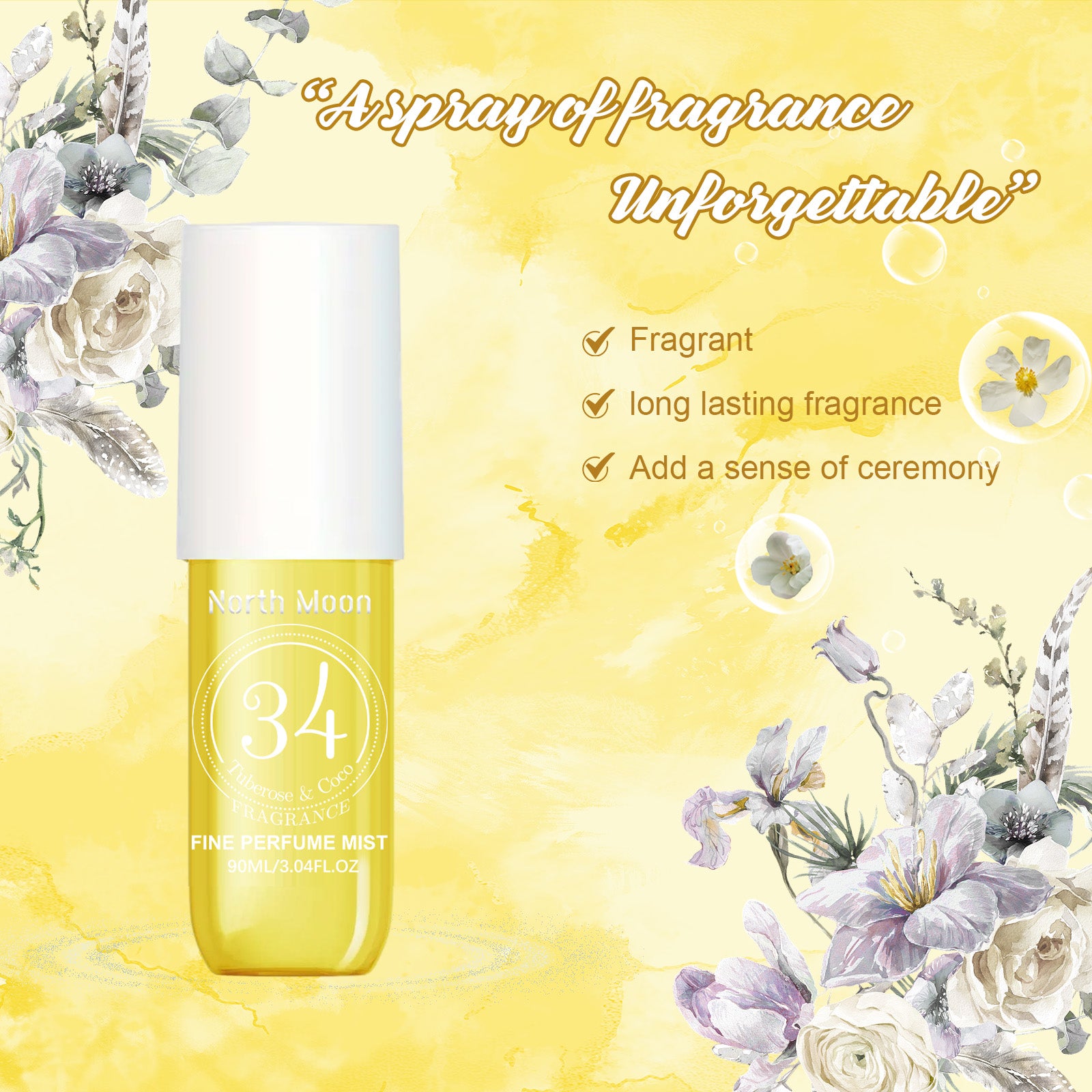 Perfume Spray Fresh Lasting Fragrance Non-Pungent Women's Date Perfume Spray